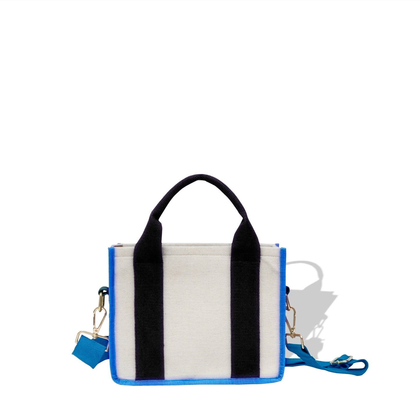 Black and Blue Color Block Crossbody Bag