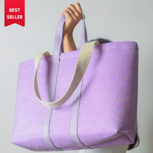 Lilac Dual Handle Tote Bag