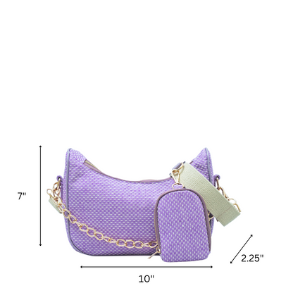 Lilac Multi Way Crossbody Bag