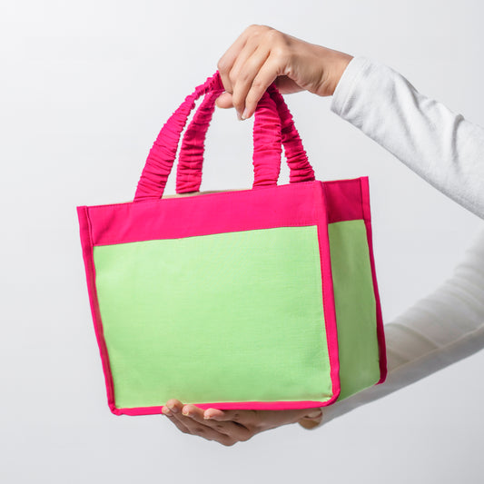 Lime Green Scrunchie Tiny Tote Bag
